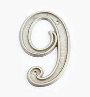 Italic Cast Brass House Numbers
