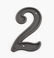 Italic Cast Brass House Numbers
