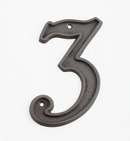 Italic Cast Brass House Numbers