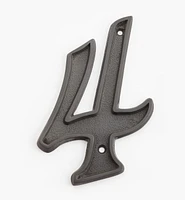 Italic Cast Brass House Numbers