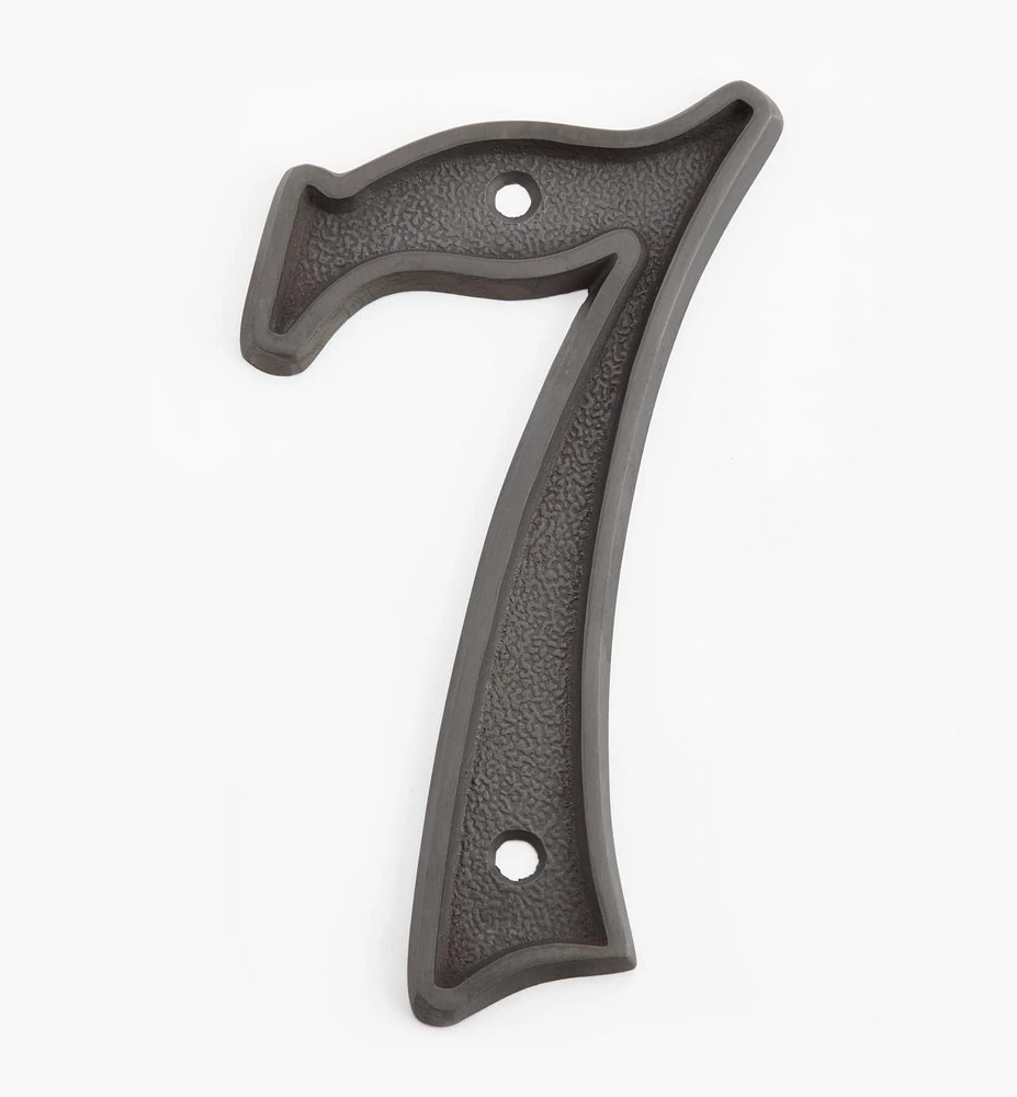 Italic Cast Brass House Numbers