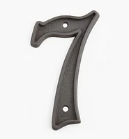 Italic Cast Brass House Numbers