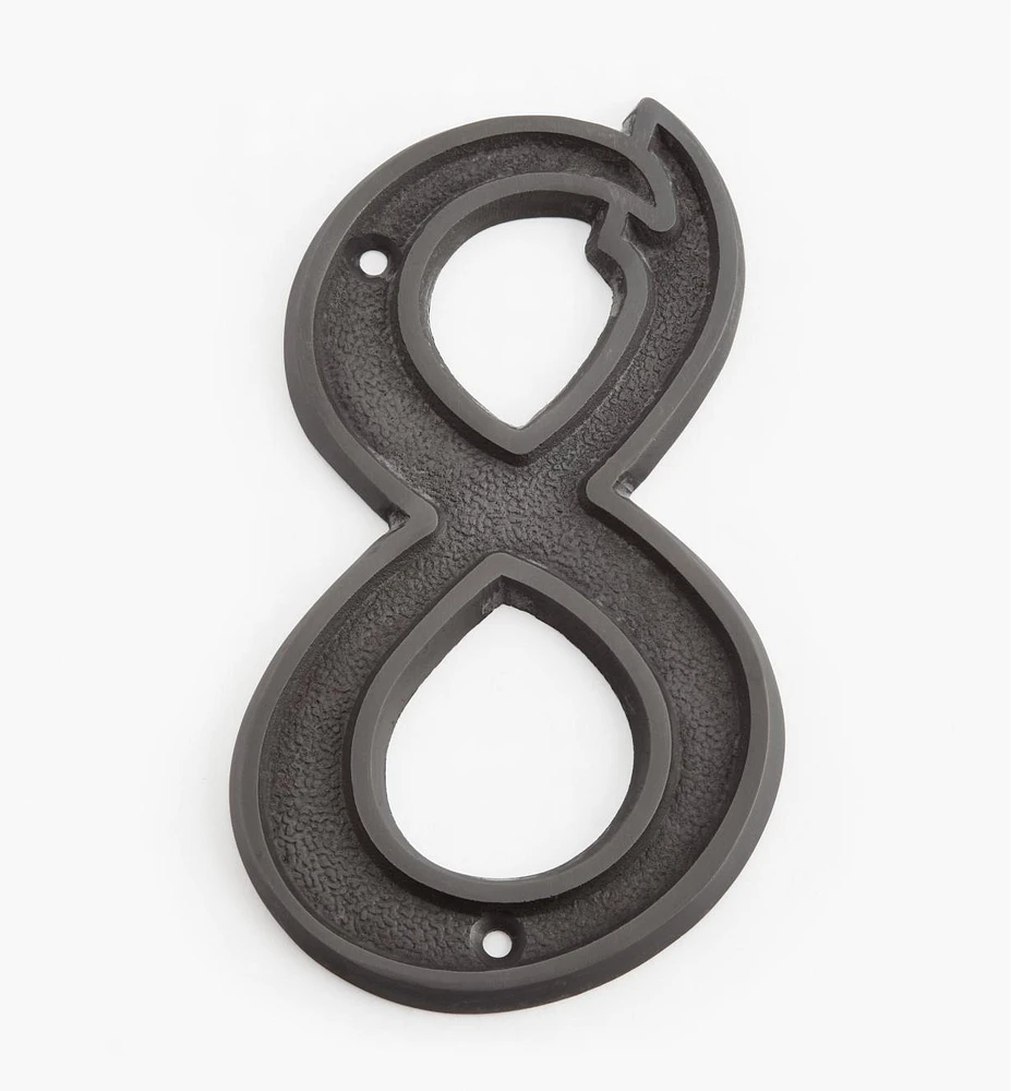 Italic Cast Brass House Numbers