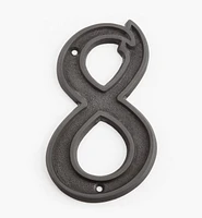 Italic Cast Brass House Numbers