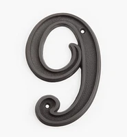 Italic Cast Brass House Numbers