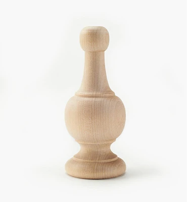 Large Hardwood Curtain Rod Finial