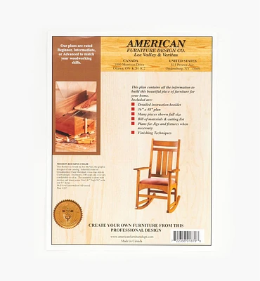 Mission Rocking Chair Plan