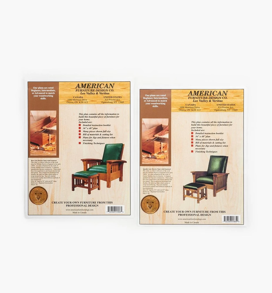 Morris Chair & Footstool Plans Combo