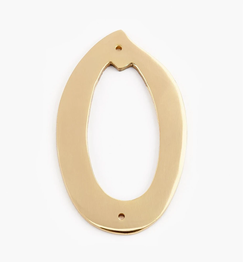 Script Cast Brass House Numbers