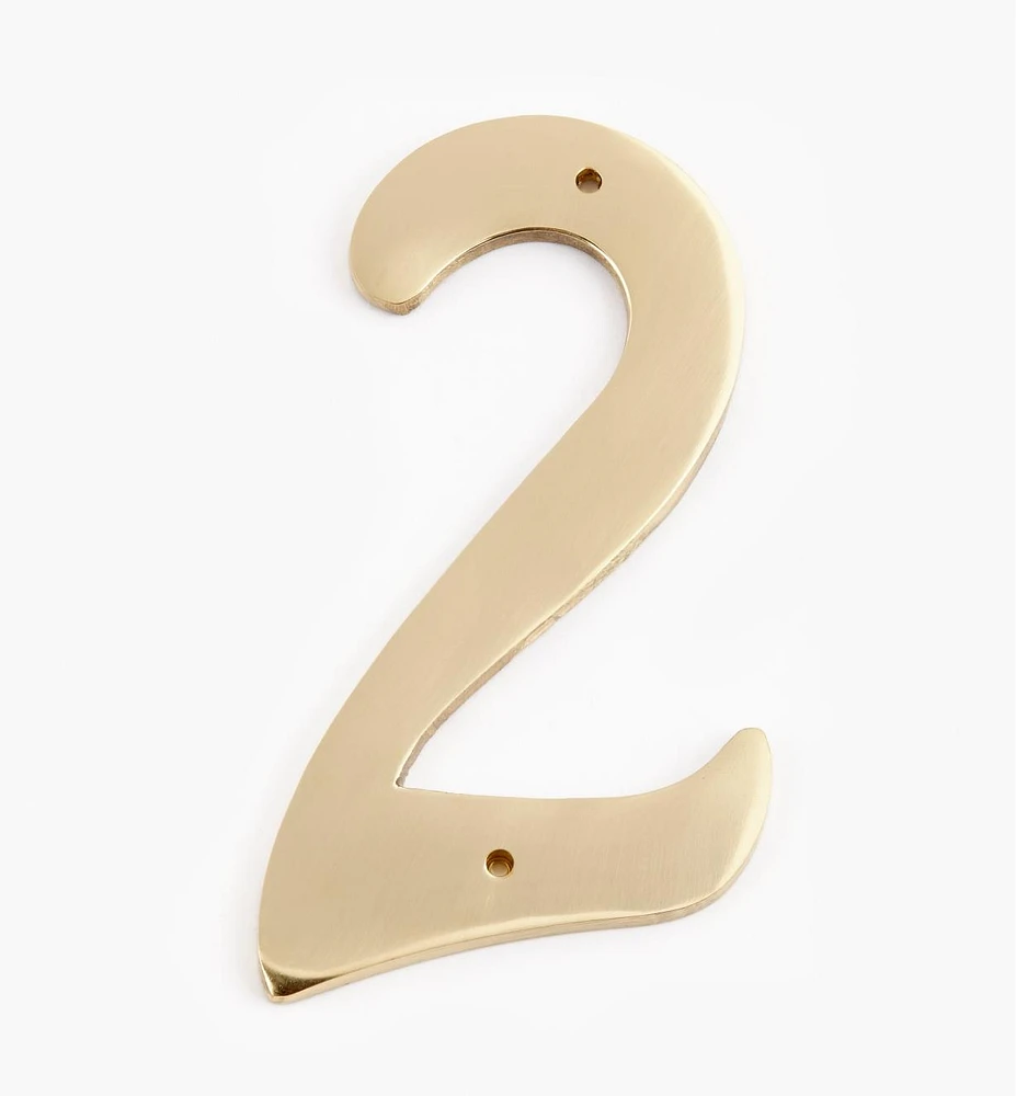 Script Cast Brass House Numbers