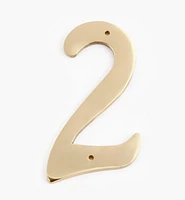 Script Cast Brass House Numbers