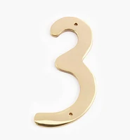 Script Cast Brass House Numbers