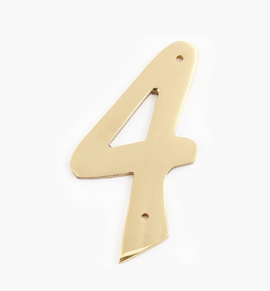 Script Cast Brass House Numbers