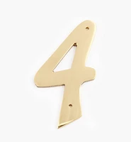 Script Cast Brass House Numbers