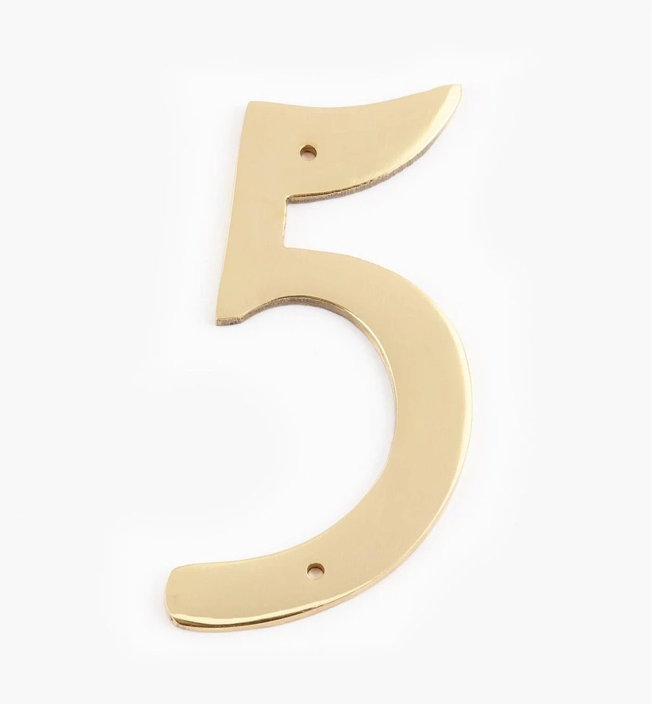 Script Cast Brass House Numbers