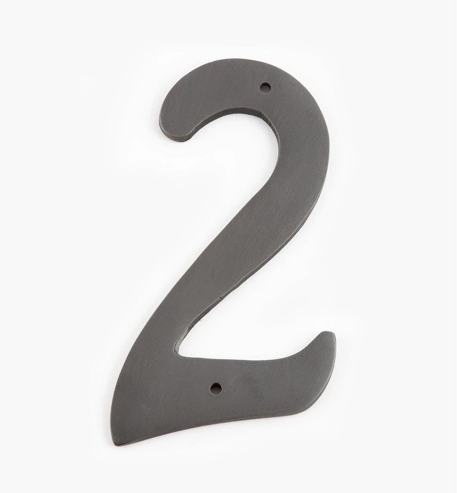 Script Cast Brass House Numbers