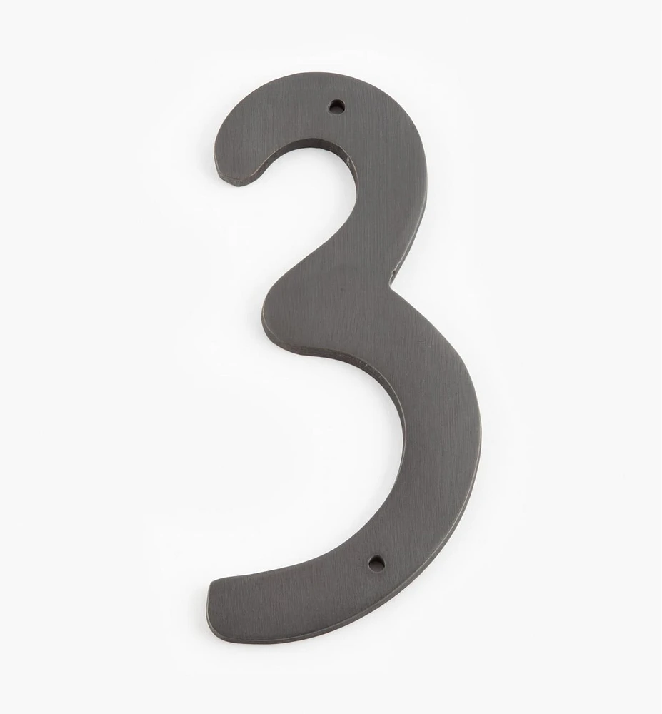 Script Cast Brass House Numbers