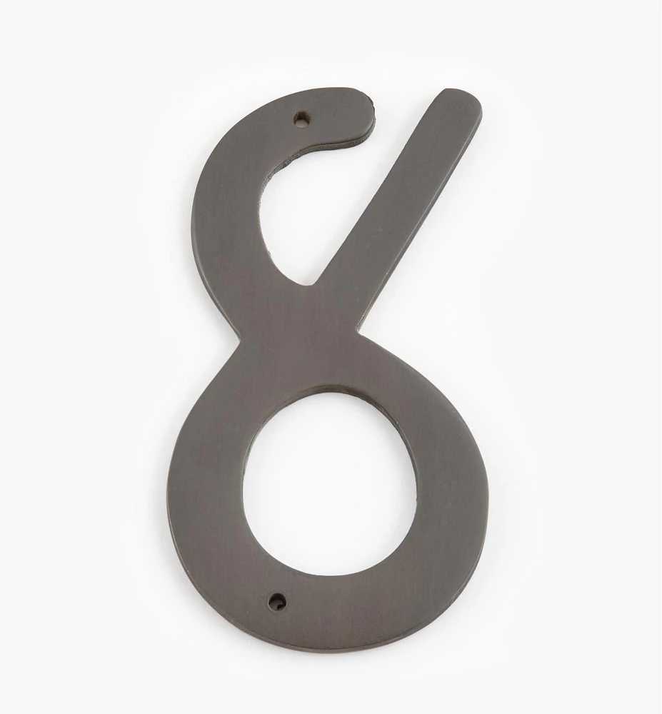 Script Cast Brass House Numbers