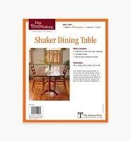 Shaker Dining Table Plan