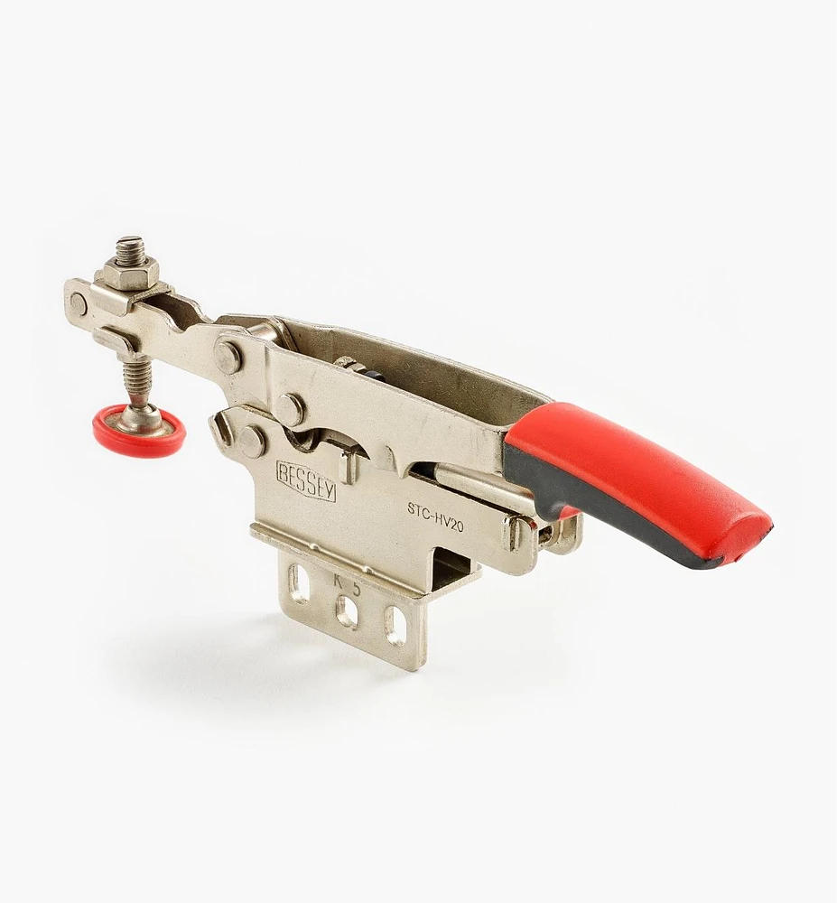 Small Bessey Center-Flange Mount Horizontal Auto-Adjust Toggle Clamp