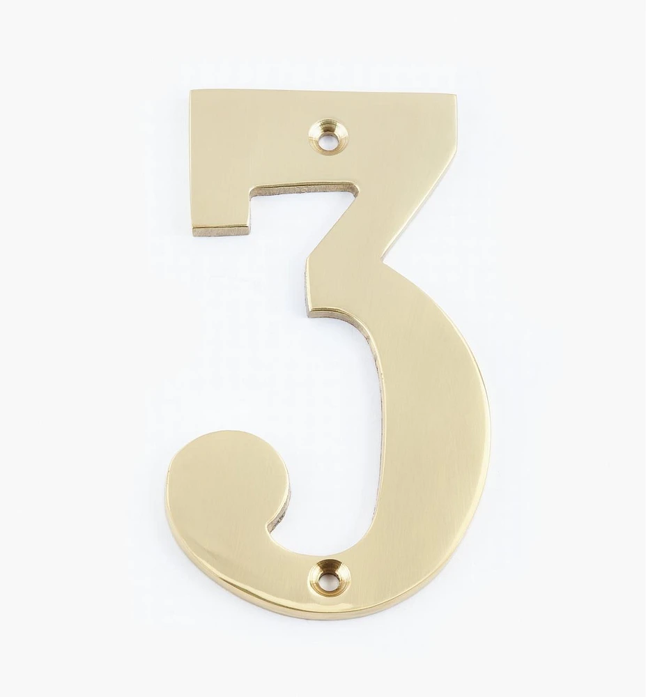 Standard Cast Brass House Numbers