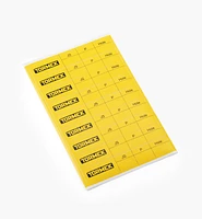 Replacement Turning Tool Labels for Tormek Jigs