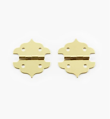 Fancy Wide Brass Box Hinges