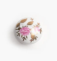 Bouton à motif floral