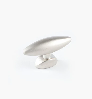 Small Pearl Oval Nickel Knob