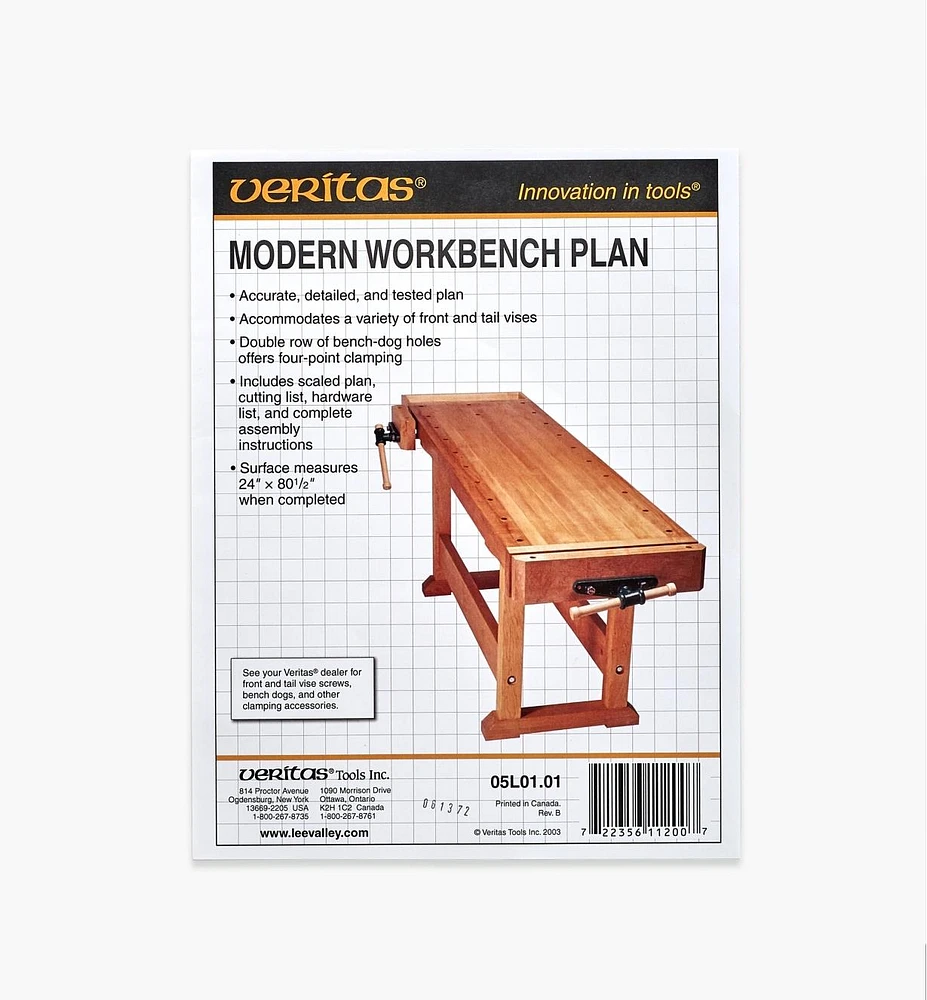 Modern Bench Plan