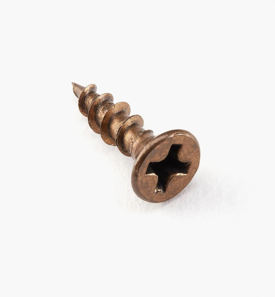 Antique Brass Flat-Head Screws