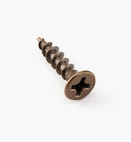 Antique Brass Flat-Head Screws