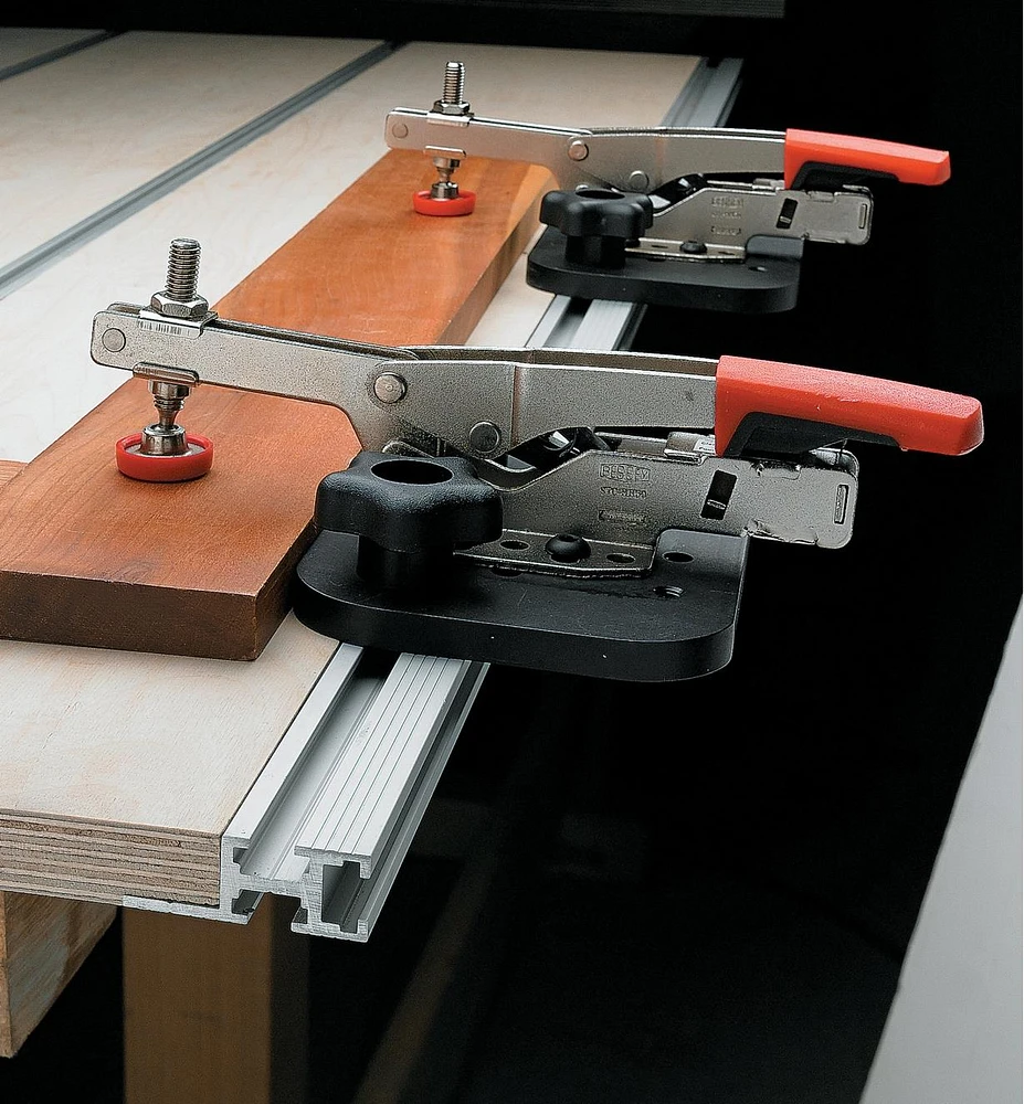 T-Track Toggle Clamp Plate & Bessey Auto-Adjust Clamps