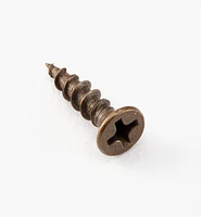 Antique Brass Flat-Head Screws