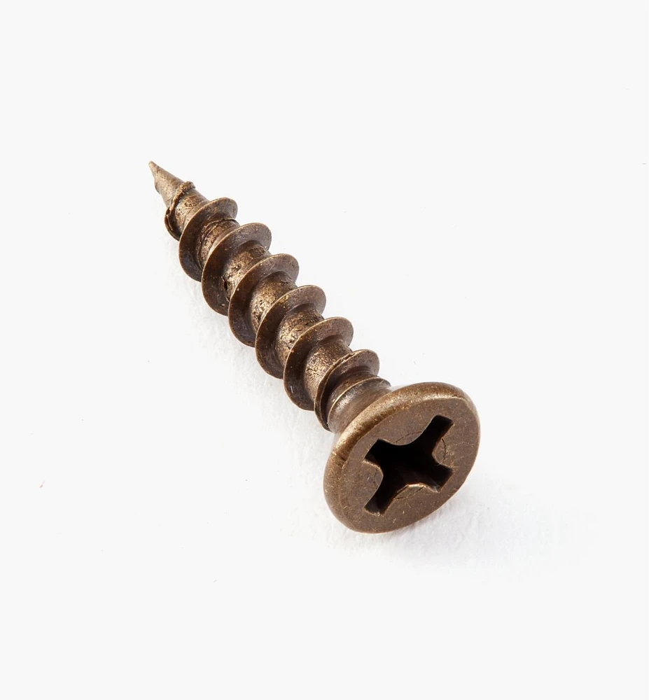 Antique Brass Flat-Head Screws