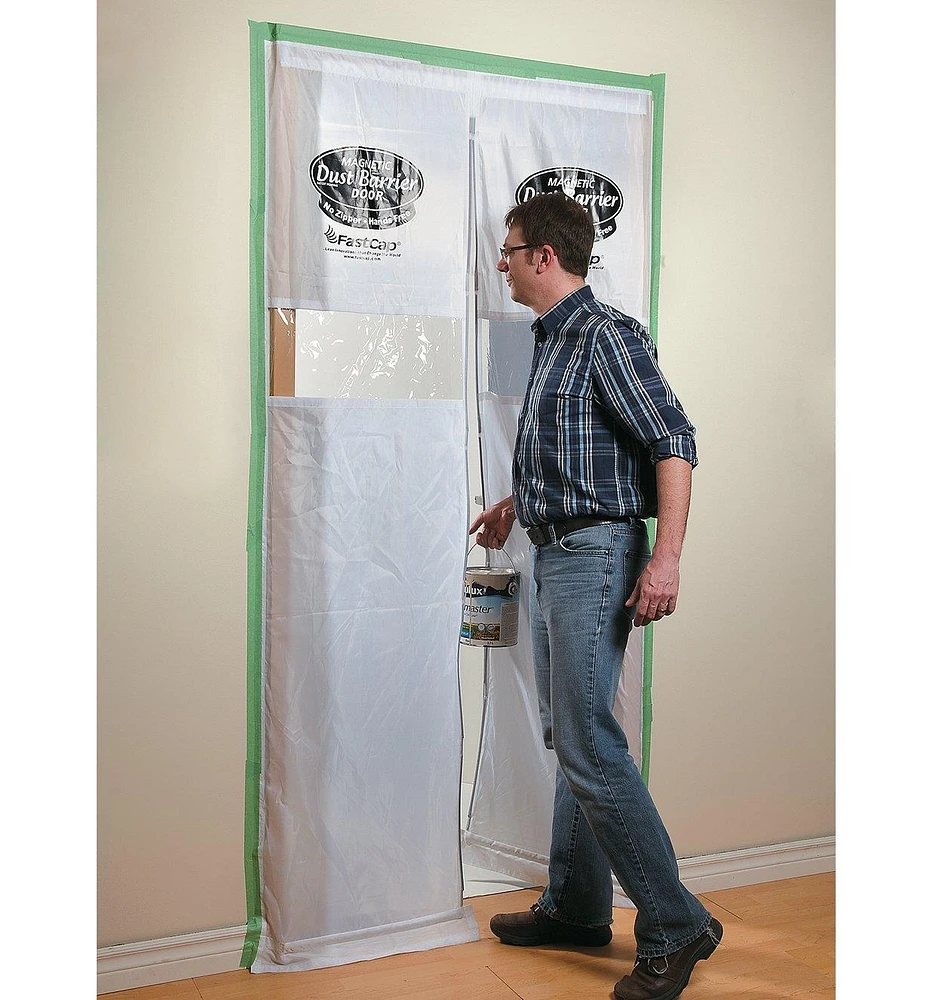 Magnetic Dust-Barrier Door