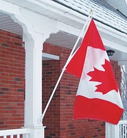 Hampe de drapeau pivotante et support réglable