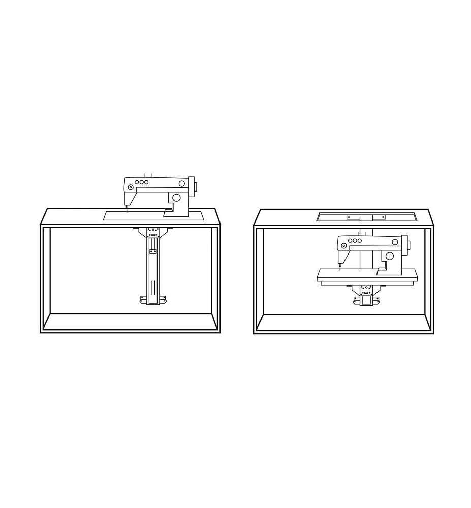 Plateau escamotable pour machine à coudre