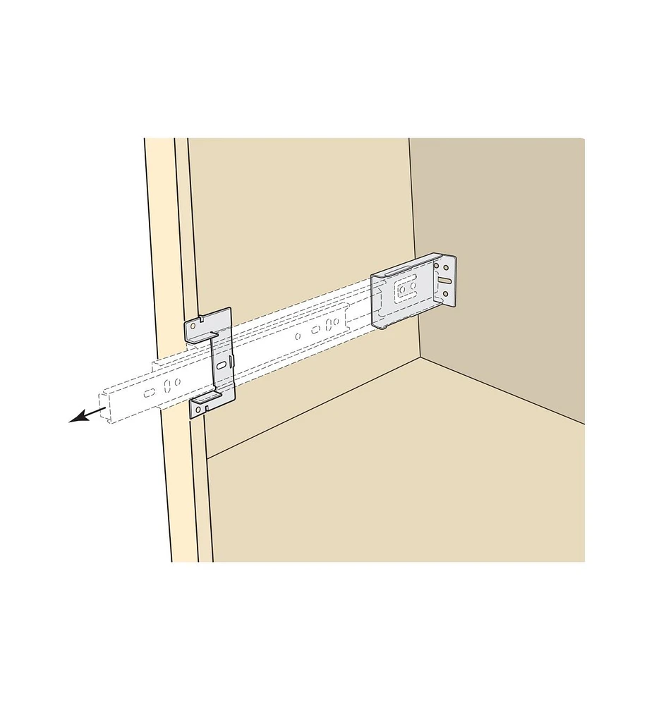 Face-Frame Brackets for 100 lb Slides