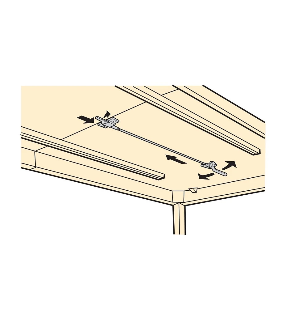 Loquet de table à longue portée