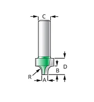 Mèche pour rainure quart-de-rond