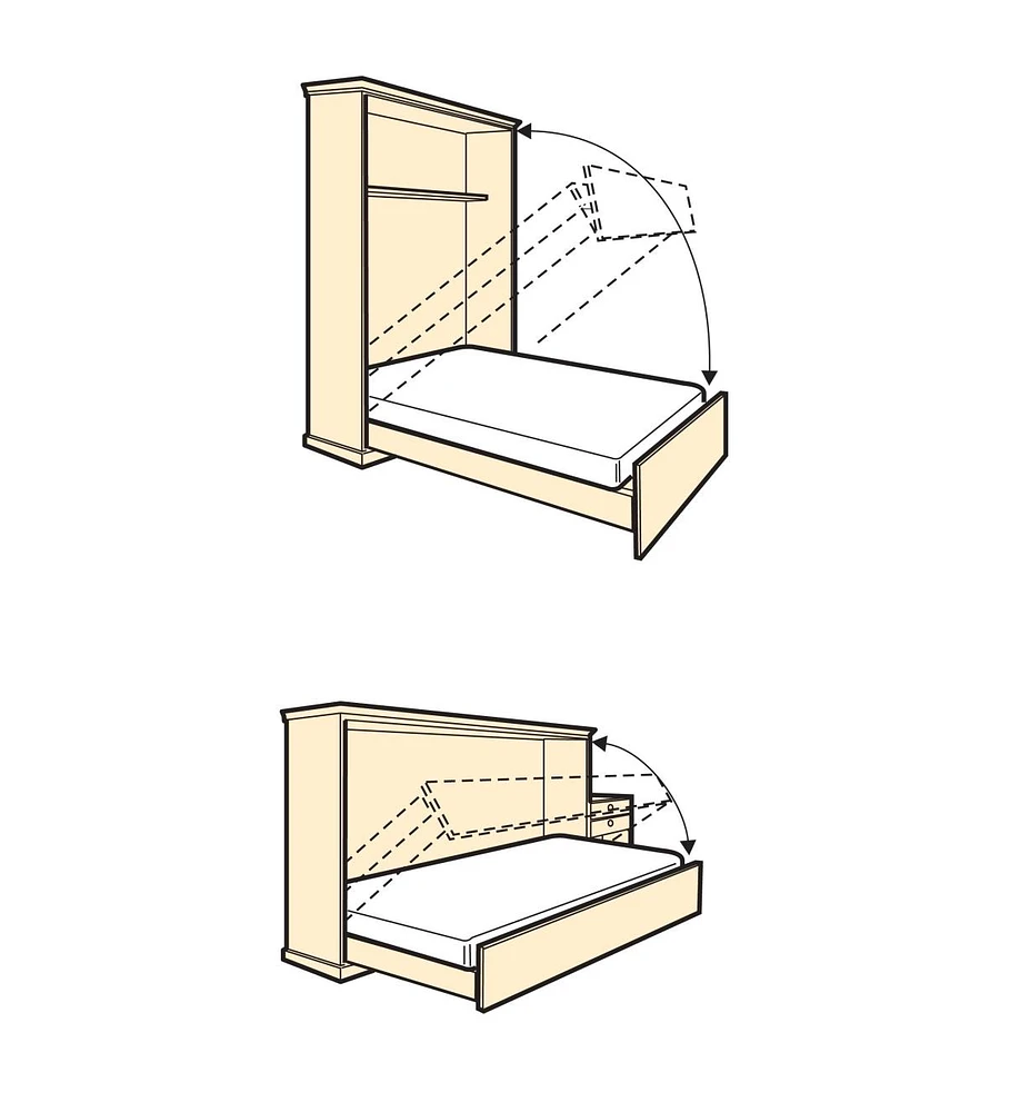 Ensembles pour lit escamotable à pieds invisibles