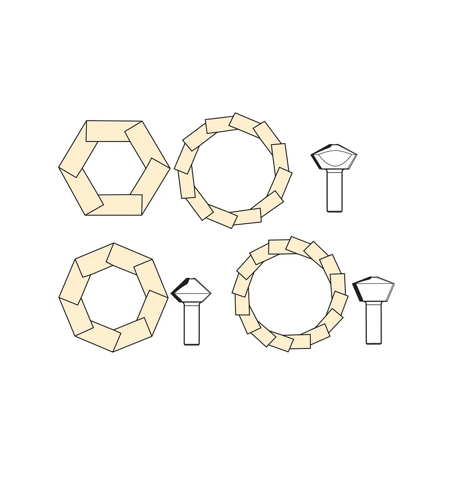 Mèches d’assemblage à grain d’orge Bird's-Mouth Joinery Bits