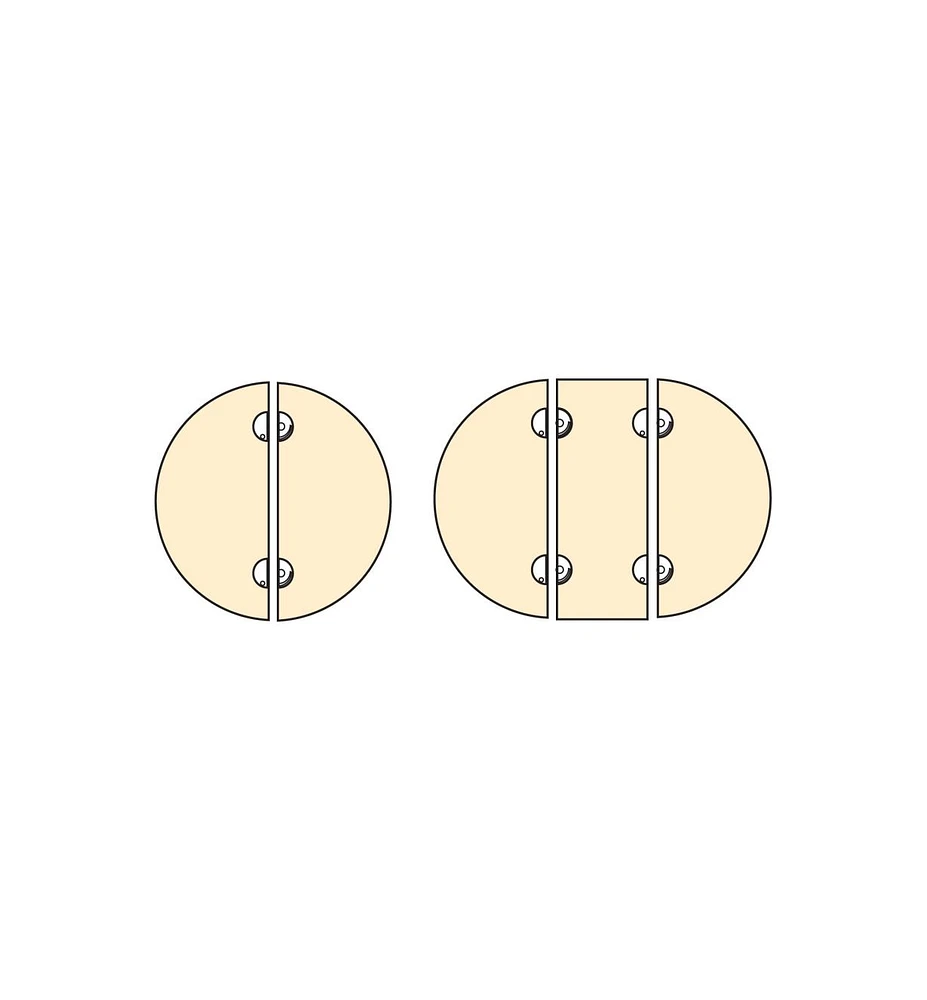 Loquet pivotant circulaire pour plateaux de table