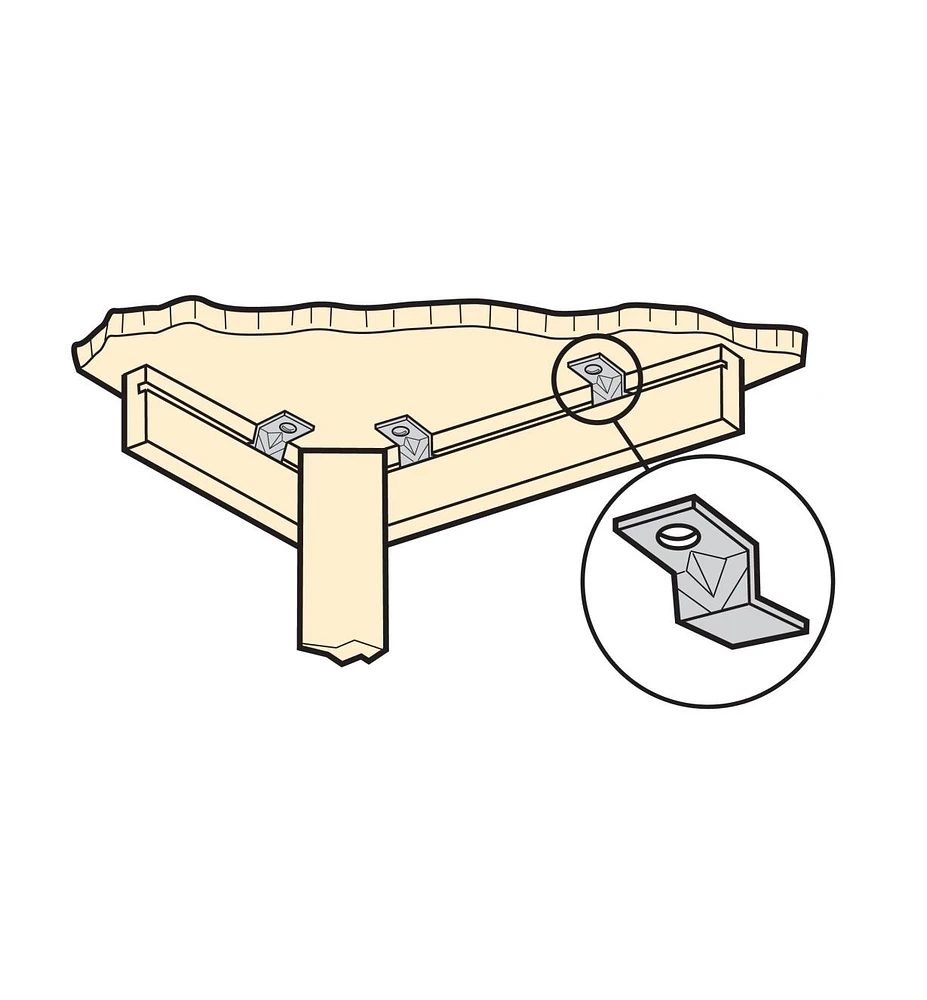 Attaches pour plateau de table