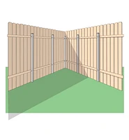 Ozco Wood-Metal Fence Corner Bracket