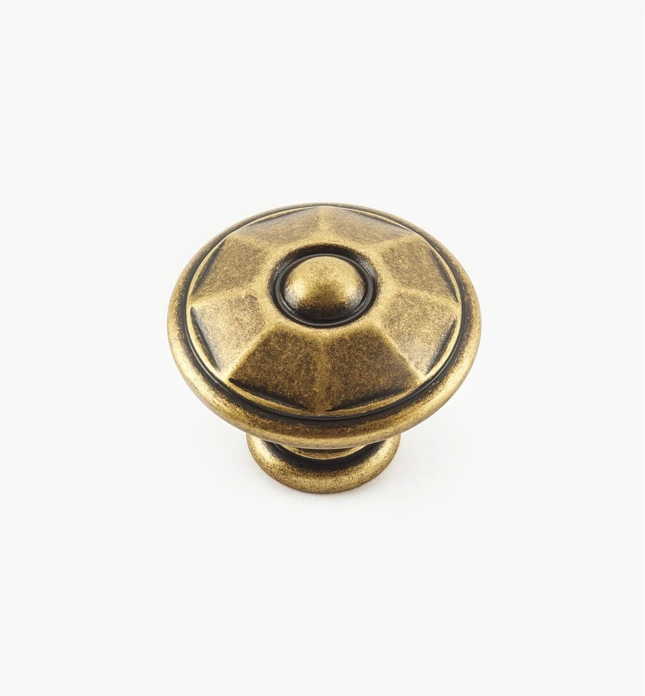 Faceted Brass Knobs