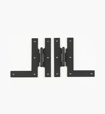 “Forged Iron” Smooth H-L Hinges