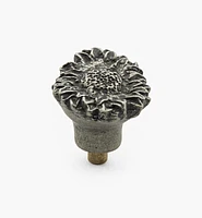 Cast Pewter Sunflower Knobs