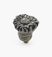 Cast Pewter Sunflower Knobs